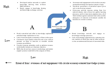 Figure 4: The role of policy in fostering an environment that allows for high firm awareness and engagement with circular economy knowledge and market systems across all sectors of the economy