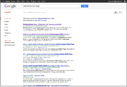 Figure 3:Result page generated by google search engine(google.com) 