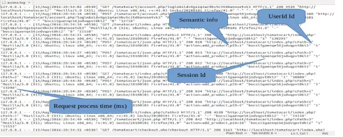 Figure 3:  access.log file after Data Cleaning 