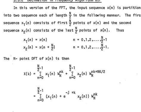 Fig. 3.3 shows the butterfly unit and Fig. 3.4 shows the flow graph 