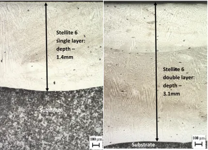 Figure 3: Microstructure of Nitrided Stellite 6 Single layer 