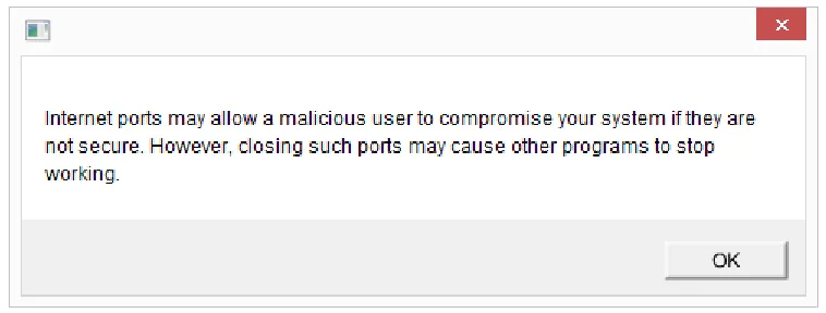 Figure 4: Screen shot of the dialog box that appeared if a participant chose the “More 
