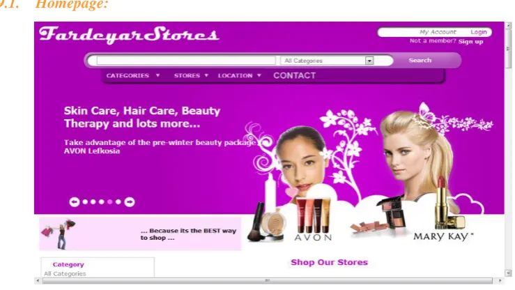 Figure 9– Homepage 