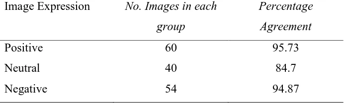Table 3-1. Descriptive statistics of each group of images by Expression 