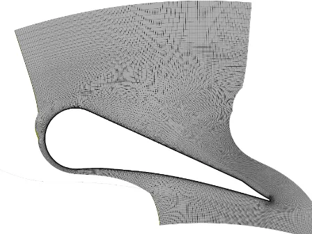 Fig. 2.Stator mesh consisting of 1.4×105 elements