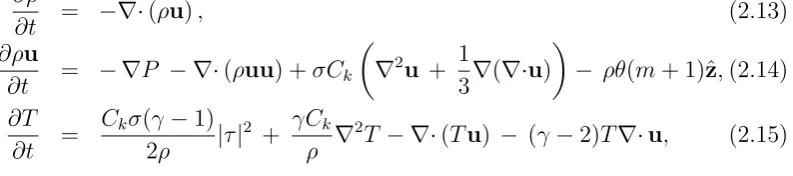 Figure 2.1 for an illustration of the domain). The ﬂuid is assumed to be an ideal gas