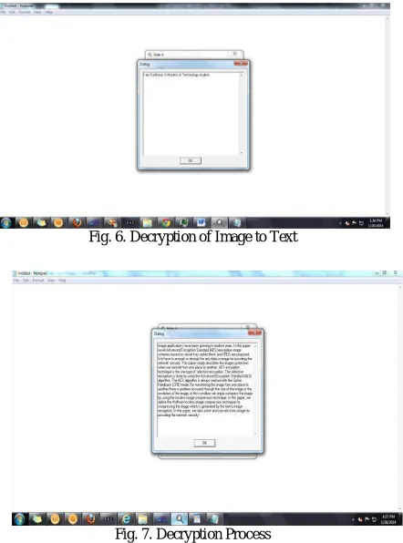 Fig. 6. Decryption of Image to Text 