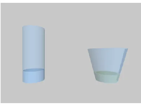 Figure 5. An example trial from the liquid estimation task. The example glass pictured was the only the 