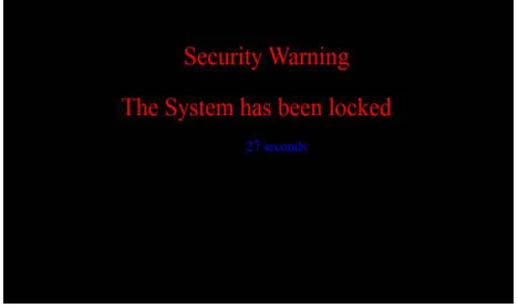 Fig. 11(b) System Lock Warning 