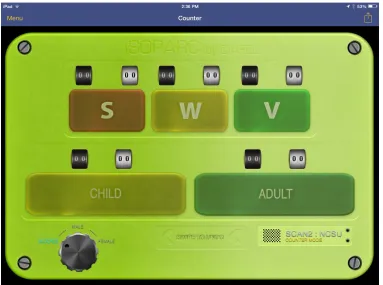 Figure 8:  Screen shot of iSOPARC Counter Tool 