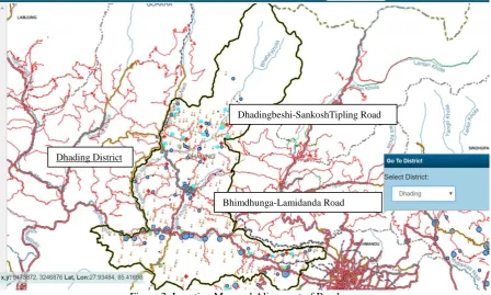 Figure 2: Location Map and Alignment of Roads 