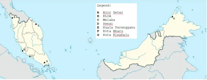 Table  3  shows  the  upper  limit,  lower  limit  and  expected  length  for  the  calibration  bootstrap  method  from  the  stations  located  at  west  coast  region,  east  coast  region  and  east  Malaysia