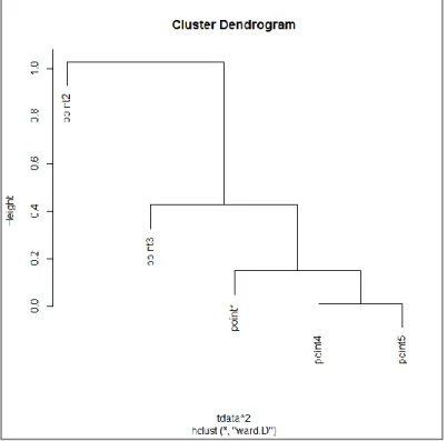 Figure 2.8. Dendrogram for the Ward’s Linkage Method. 