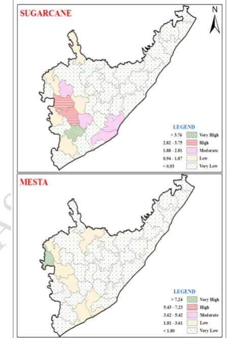 Figure 4: Srikakulam district – Concentration of Groundnut  and Sesamum 