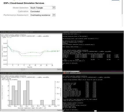 Figure 5: script invocation (upper) and example outcomes from a  comfort performance assessment 