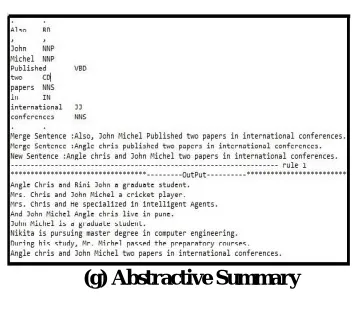 Figure 6: Comparision of human generated summary with system generated summary 