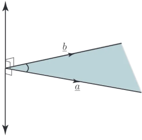 Figure 2. There are two directions which are perpendicular to both a and b.