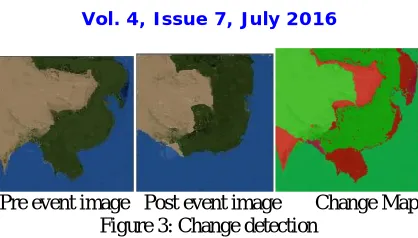 Figure 3: Change detection  Accuracy of change detection is obtained by plotting the confusion matrix and it is found that this change detection 