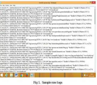 Fig 1.  Sample raw logs  