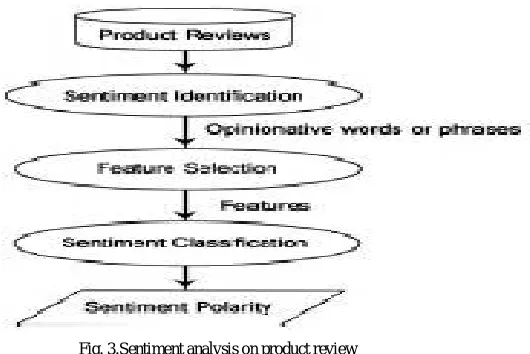 Fig. 3.Sentiment analysis on product review 