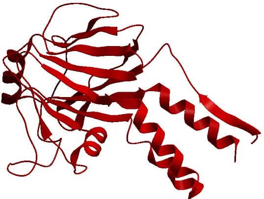 Figure 2.3: Tertiary structure as one sub-unit of PDB ID of 1dev (Chain A), a non-obligatecomplex
