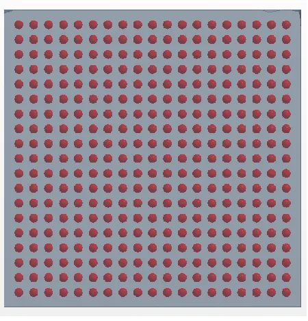 Figure 4.2 Particle injection into the solution domain using lattice structures 