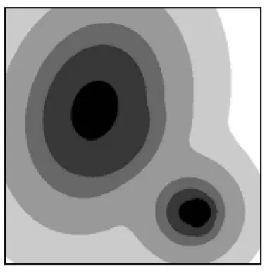 Fig. 1 plots a section of underwater depth measurement and the corresponding isobath contour map
