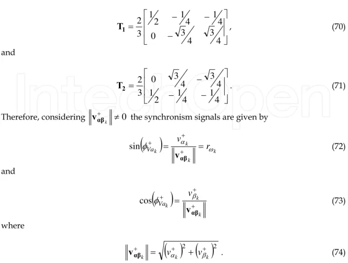Fig. 4 shows the proposed three-phase synchronization method. Similar to the single-phase  case, the signals 
