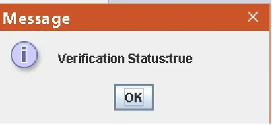 Fig 8: Verifying status  