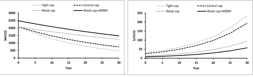 Table 1: Exogenous Carbon Abatement Policies 