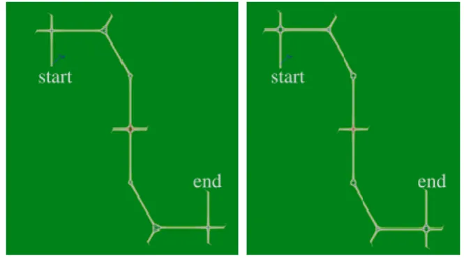 Fig. 1. Tracks for simulator study