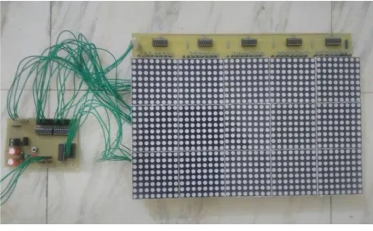 Fig.8. LED matrix board with controller card 
