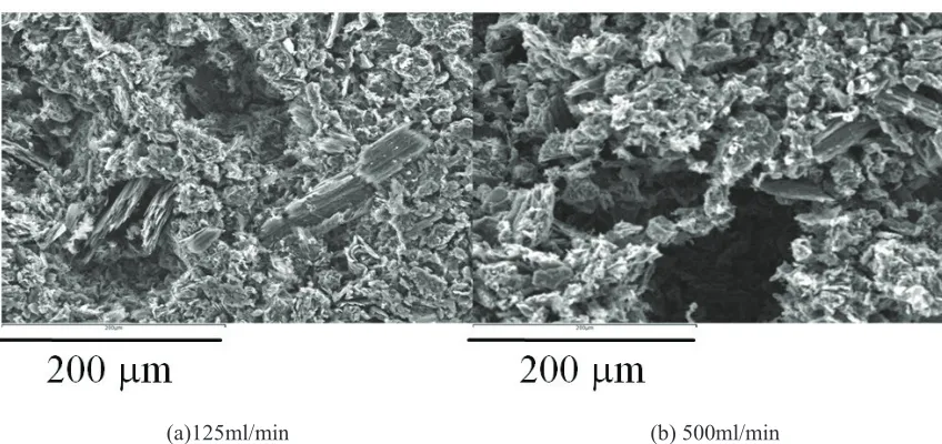 Figure 7. SEM micrographs of surface of IG-110 graphite with different reaction temperatures 
