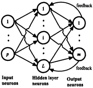 Figure 1.6: Feedback neural network model. 