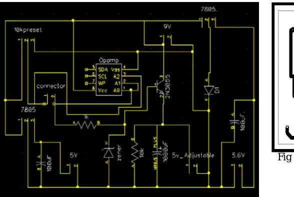 Fig 14: PCB design of the power supply circuit 