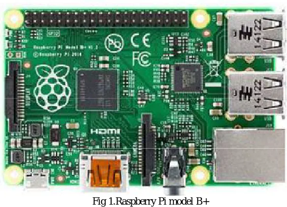 Fig 1.Raspberry Pi model B+  