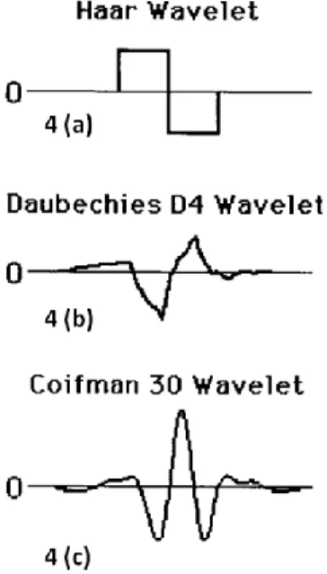 Figure 2.4: Commonly used wavelet functions  [71]