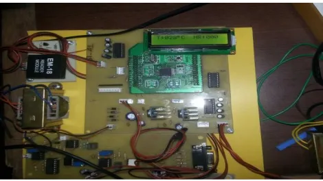 Fig 7. Traffic control unit displaying traffic signals 