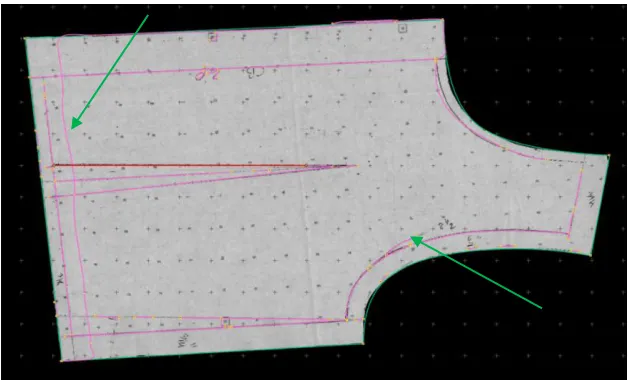 Figure 12. Pattern scan showing extraneous lines and points. 