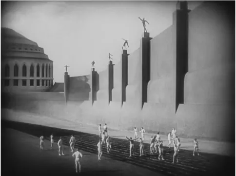 Figure 4: Still from the film Metropolis (Fritz Lang 1927). This is the final result of the Schufftan Process 