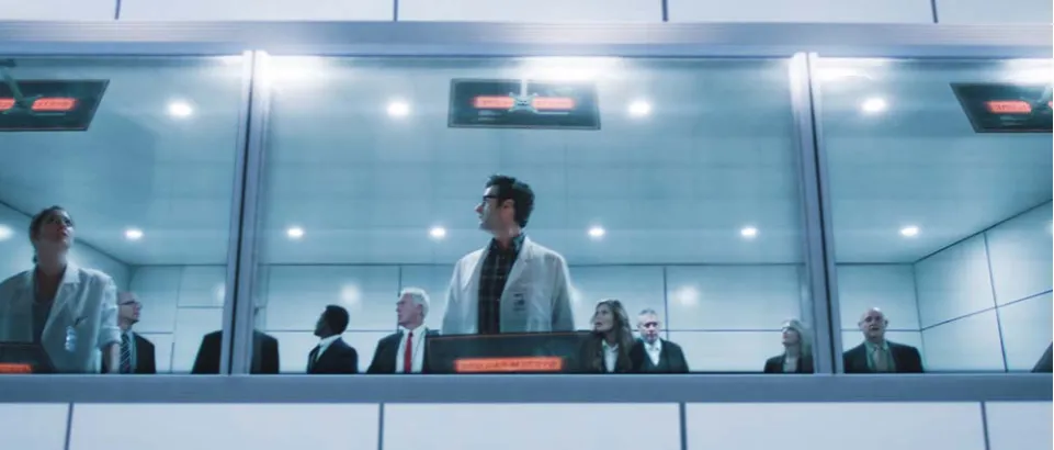 Figure 11. This still image taken from the cinema camera’s motion image shows the constructed set with 