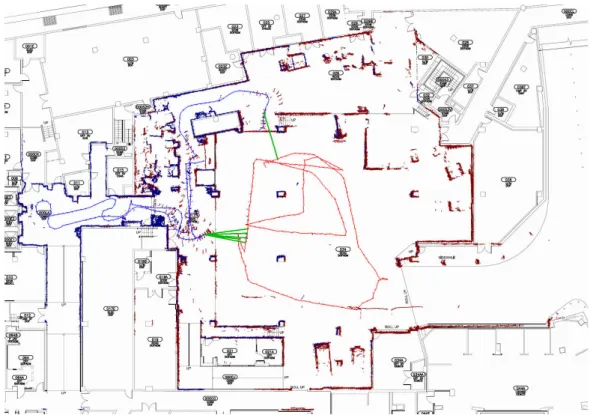 Figure 4.1: 2D mapping from direct encounters between a wheeled robot and a quadrotor.