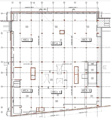 Fig. 2 Level 4 layout of P block 