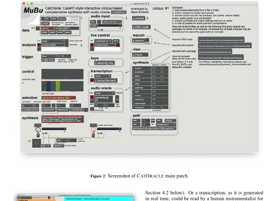 Figure 2: Screenshot of CATORACLE main patch.