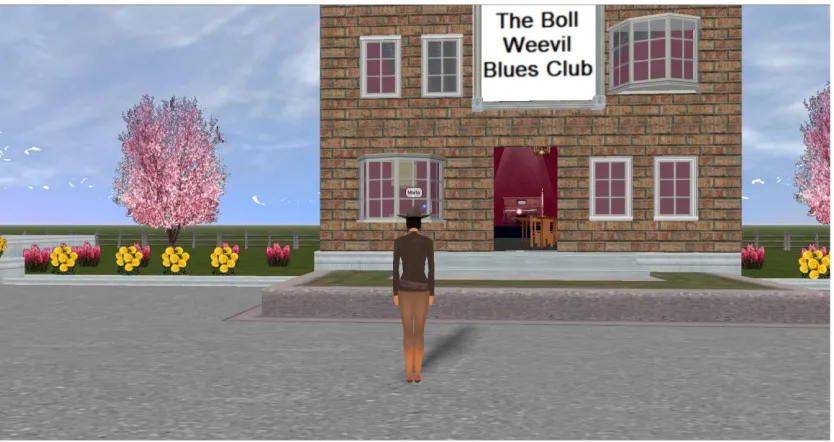 Figure 3.7.  Image of the virtual scene associated with VIBE 1 Virtual Vignette B:  The boll 
