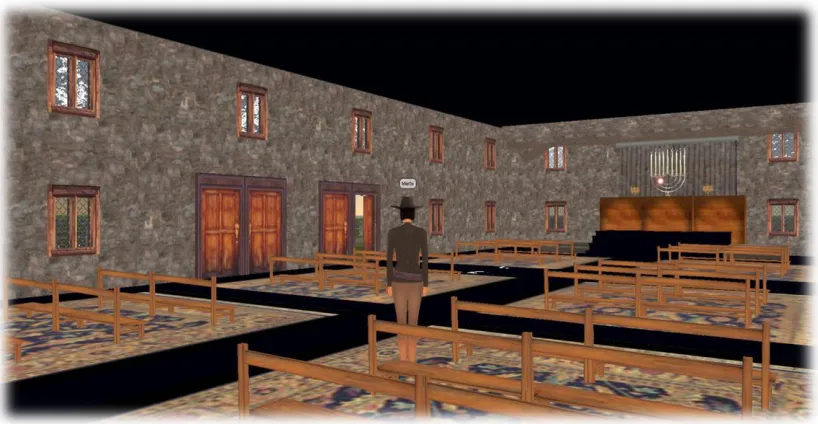 Figure 3.9.  Image of the virtual scene associated with VIBE 1 Virtual Vignette 1D:  The 