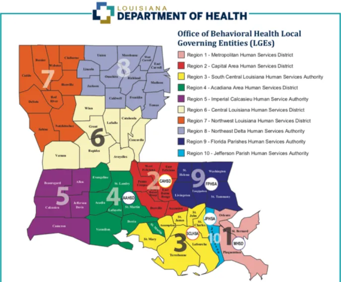 Figure 4: Local Governing Entities (LGEs) in Louisiana 
