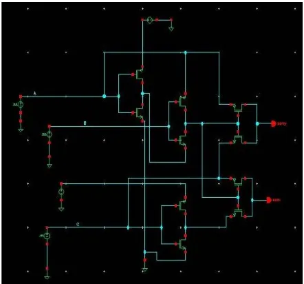 Fig. 7. Proposed 1bit   hybrid full adder circuit  