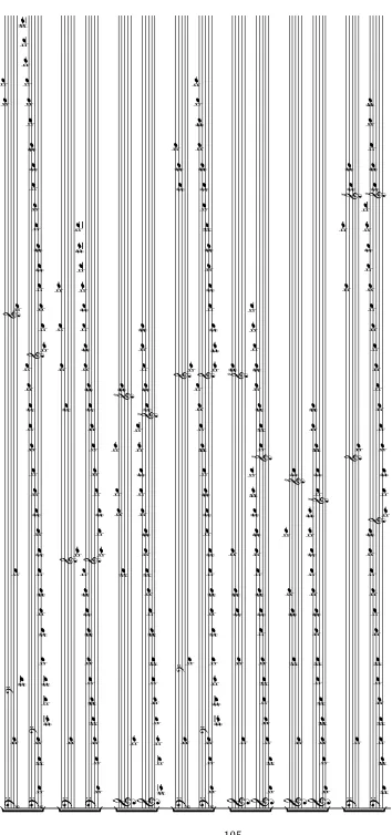 Figure II.2-54 – The first 7 (out of 19) sonorities and modes of the modular harmony progression