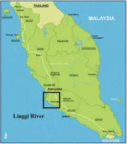 Figure 1. Map displayed the located on the investigated river water level, Sembilan state, Malaysia